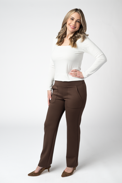 Michelle Mae Luxe Ankle Bottoms- Brown