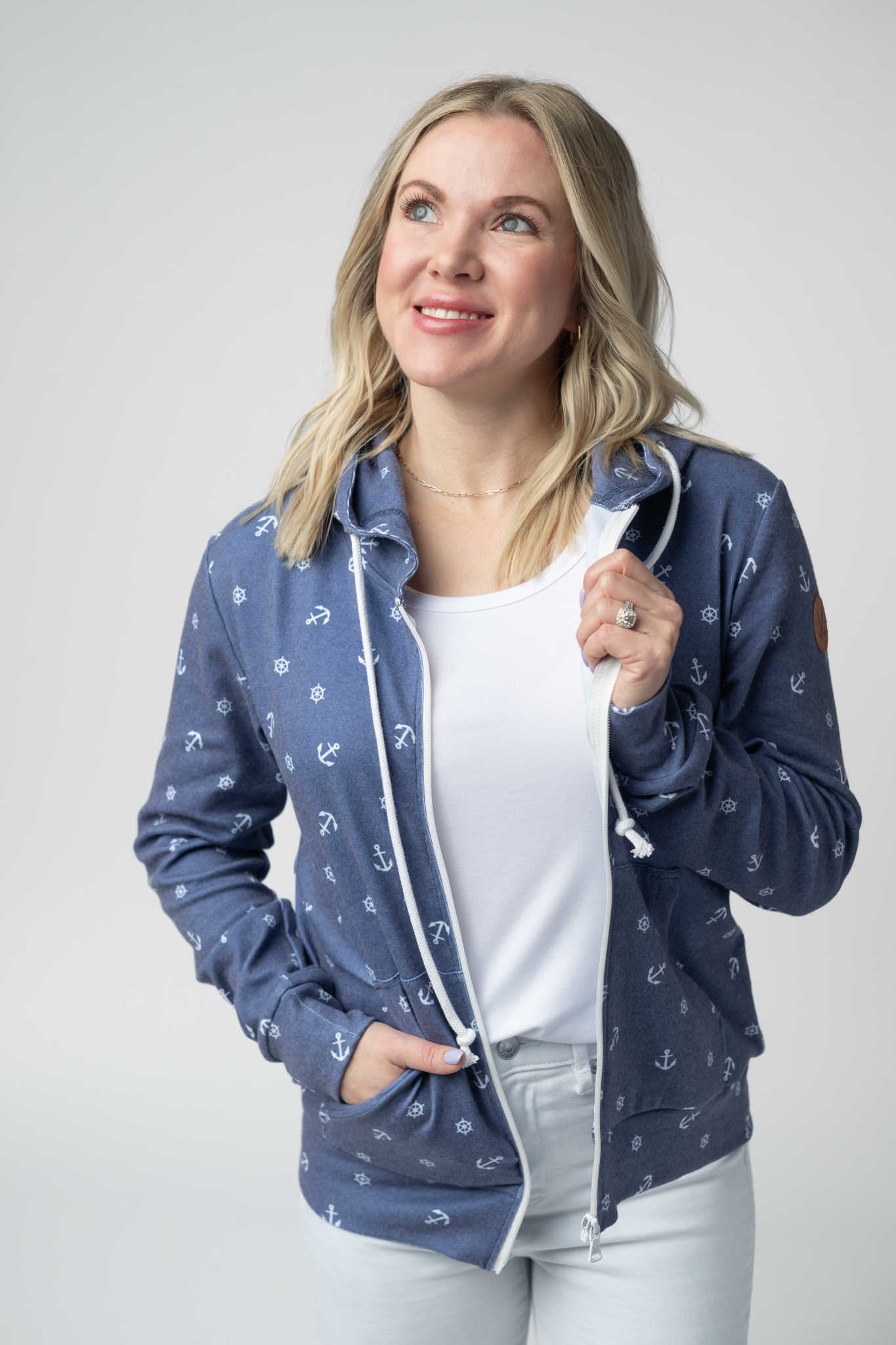 Michelle Mae Fullzip Hoodie - Nautical Navy