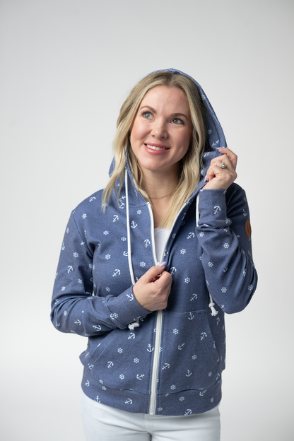 Michelle Mae Fullzip Hoodie - Nautical Navy