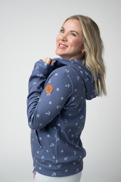 Michelle Mae Fullzip Hoodie - Nautical Navy