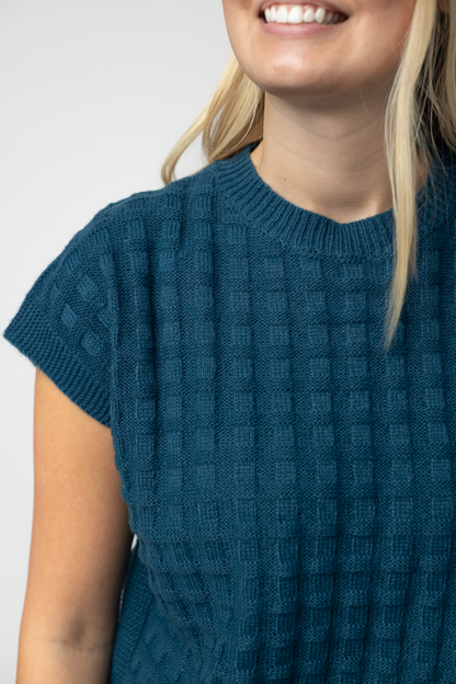 Michelle Mae Kelly Knitted Top - Teal