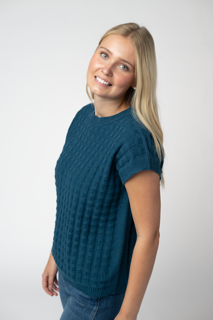 Michelle Mae Kelly Knitted Top - Teal
