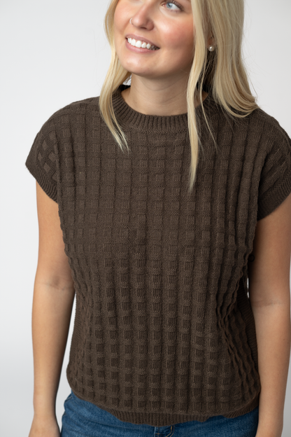 Michelle Mae Kelly Knitted Top - Brown
