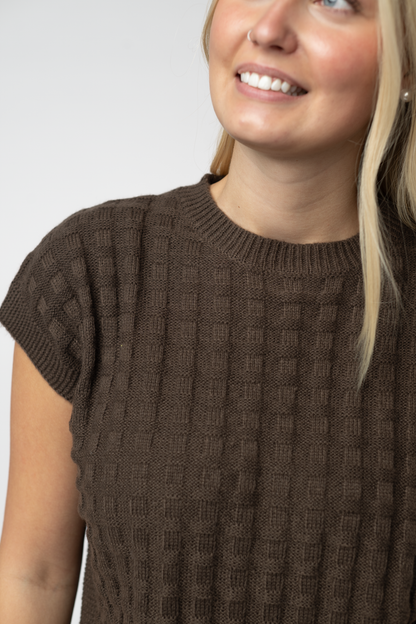 Michelle Mae Kelly Knitted Top - Brown