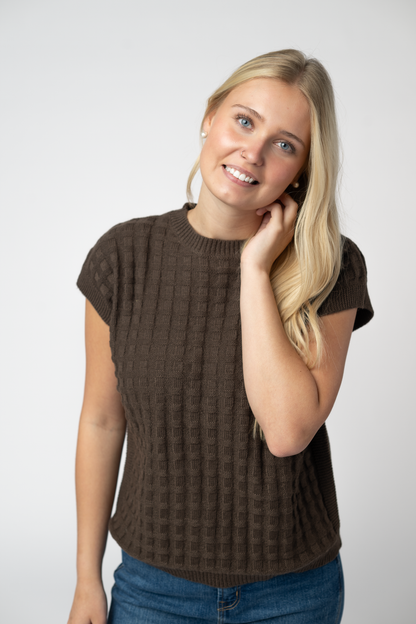 Michelle Mae Kelly Knitted Top - Brown