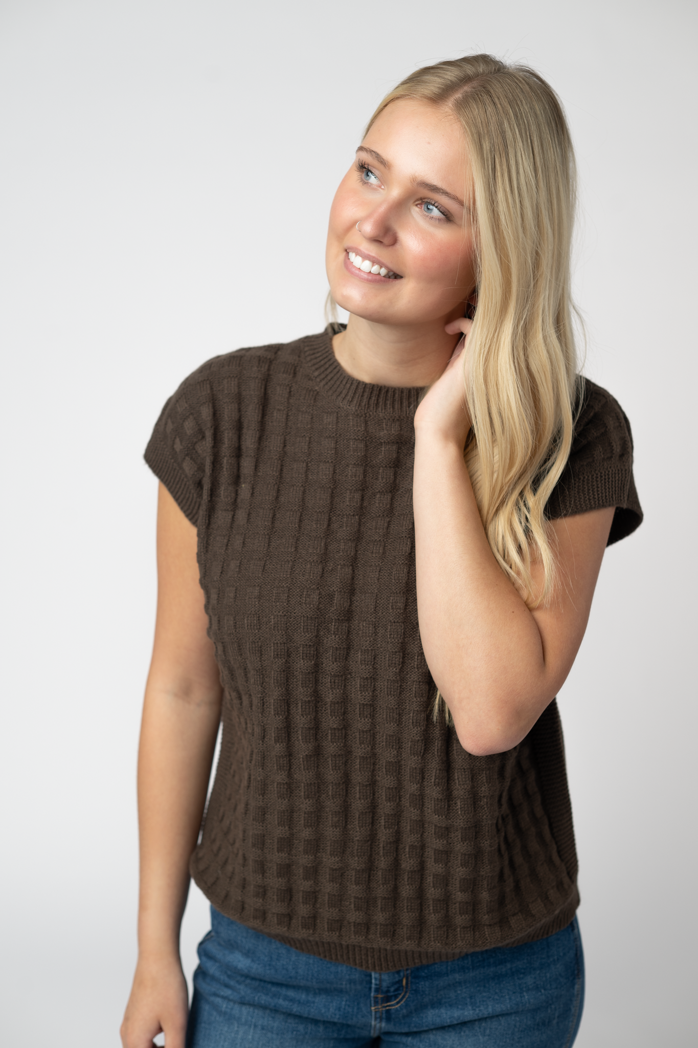 Michelle Mae Kelly Knitted Top - Brown