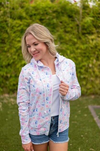 Michelle Mae Fullzip Hoodie - Petal Gardens