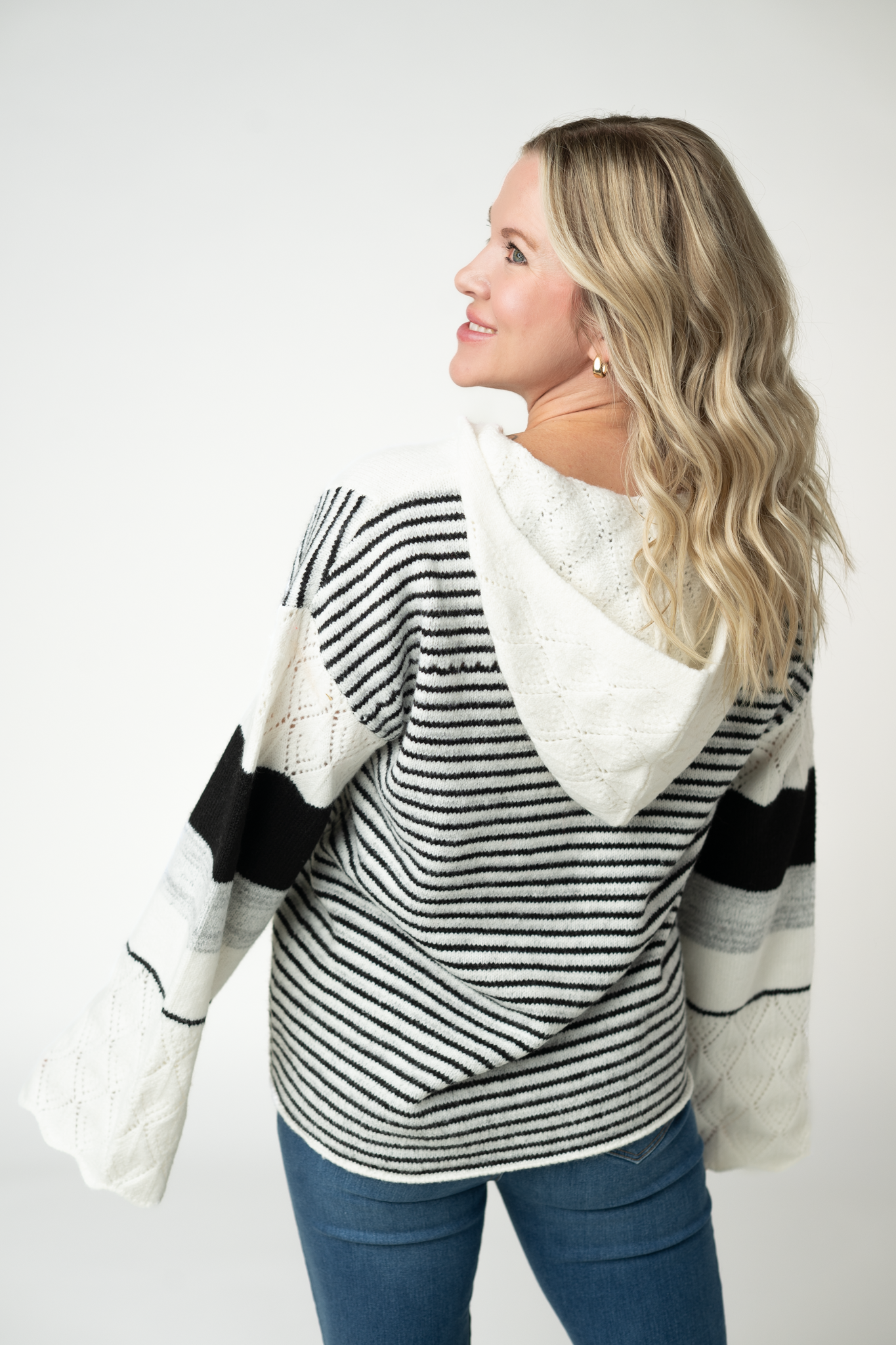 Michelle Mae Monochrome Colorblock Hoodie