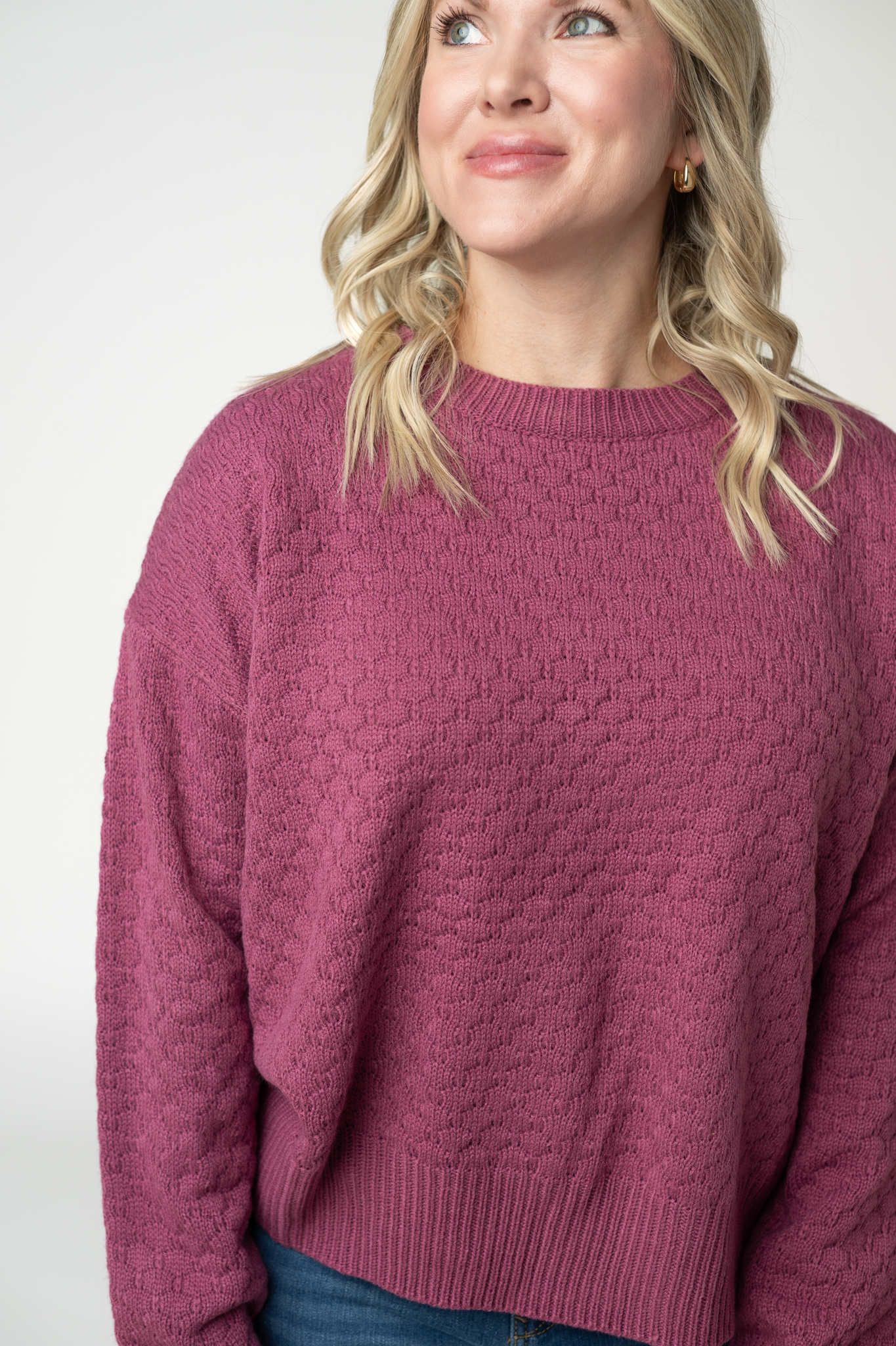 Michelle Mae Gianna Pullover Sweater - Raspberry