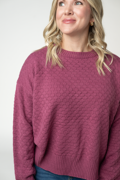 Michelle Mae Gianna Pullover Sweater - Raspberry