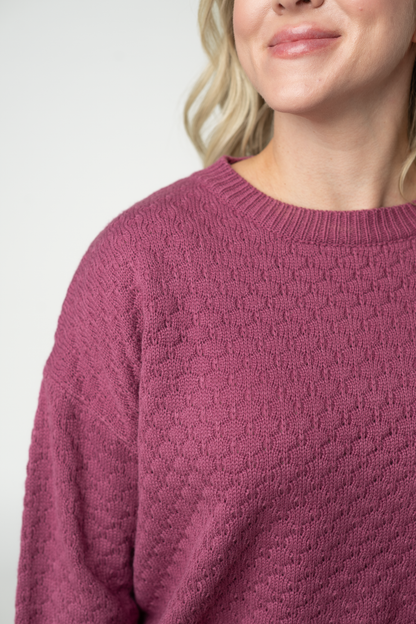 Michelle Mae Gianna Pullover Sweater - Raspberry