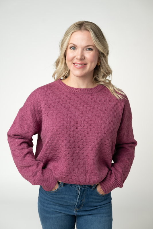 Michelle Mae Gianna Pullover Sweater - Raspberry