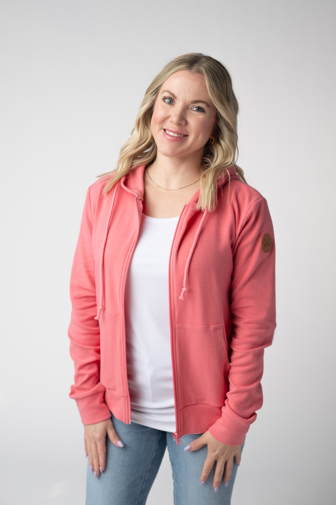 Michelle Mae Fullzip Hoodie - Sunkissed Coral