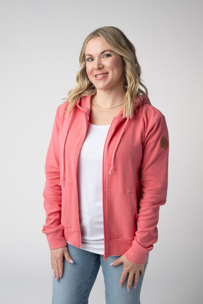 Michelle Mae Fullzip Hoodie - Sunkissed Coral