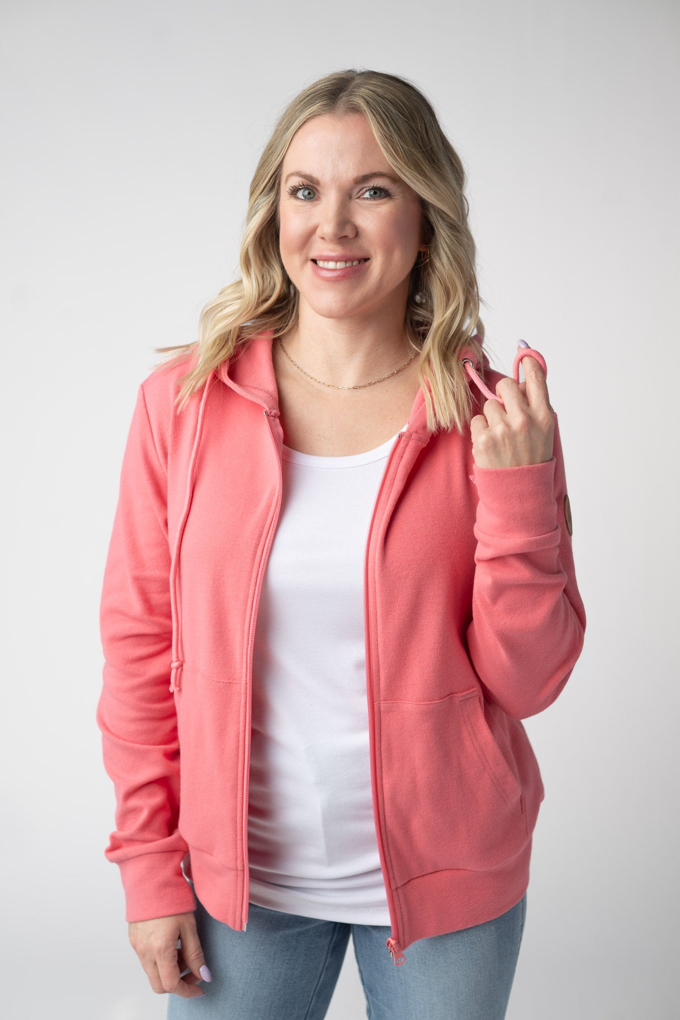 Michelle Mae Fullzip Hoodie - Sunkissed Coral