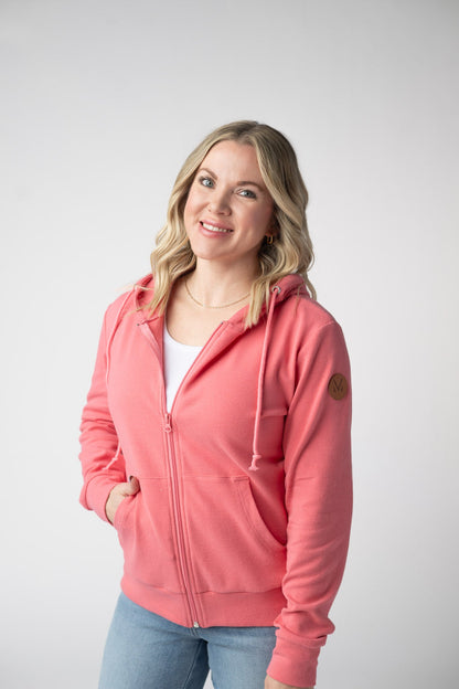 Michelle Mae Fullzip Hoodie - Sunkissed Coral