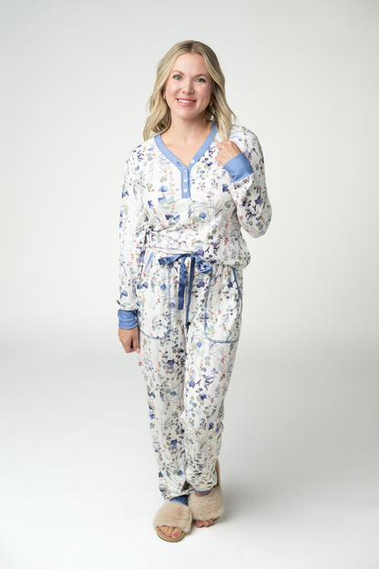 Michelle Mae Cozy Pajama Set - Olive Meadow
