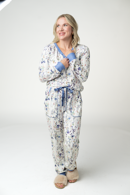 Michelle Mae Cozy Pajama Set - Olive Meadow