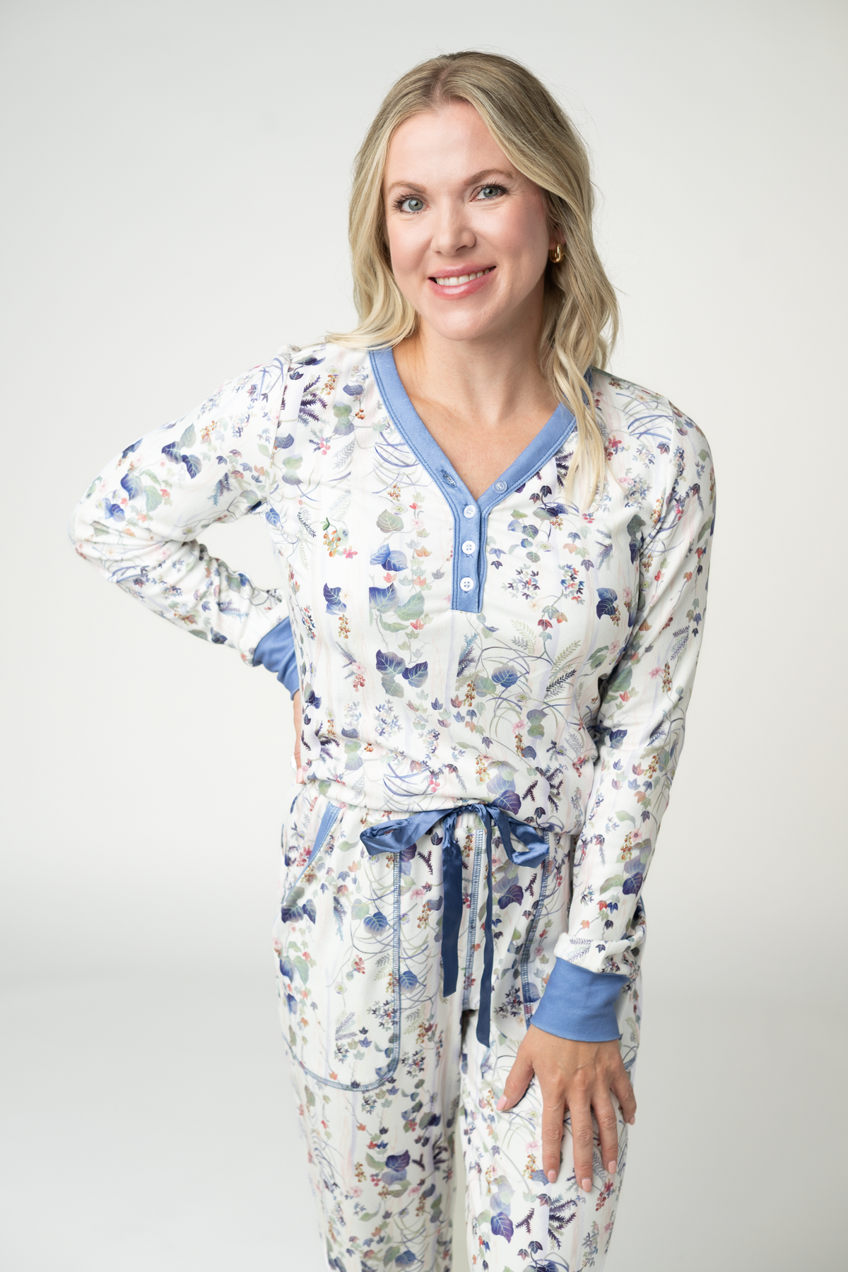 Michelle Mae Cozy Pajama Set - Olive Meadow