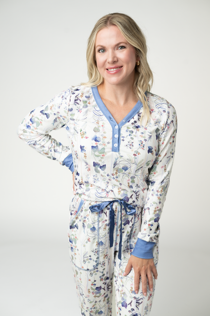 Michelle Mae Cozy Pajama Set - Olive Meadow
