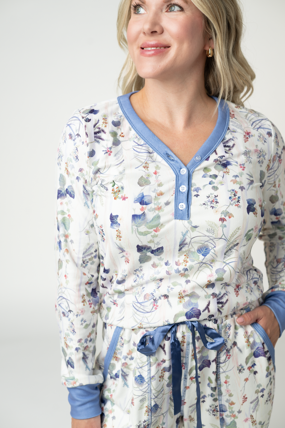Michelle Mae Cozy Pajama Set - Olive Meadow