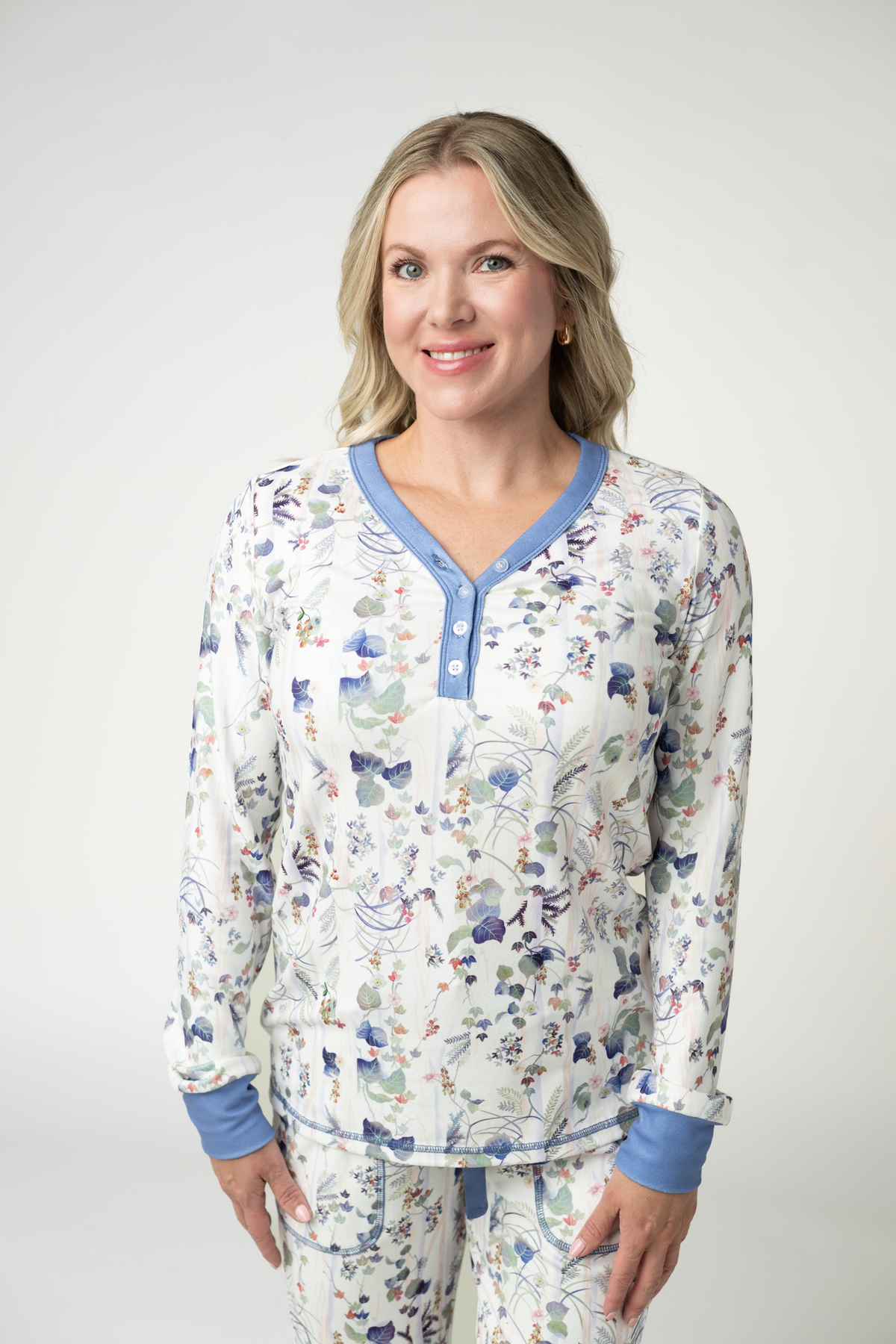 Michelle Mae Cozy Pajama Set - Olive Meadow