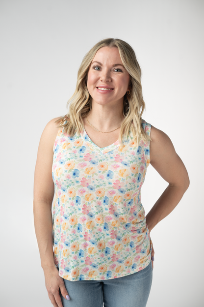 Michelle Mae Noelle Tank - Petal Gardens