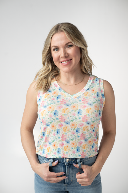 Michelle Mae Noelle Tank - Petal Gardens