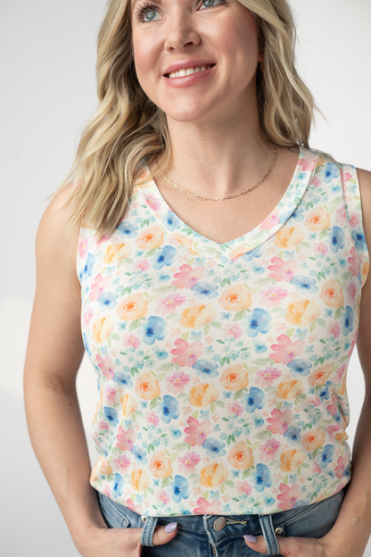 Michelle Mae Noelle Tank - Petal Gardens