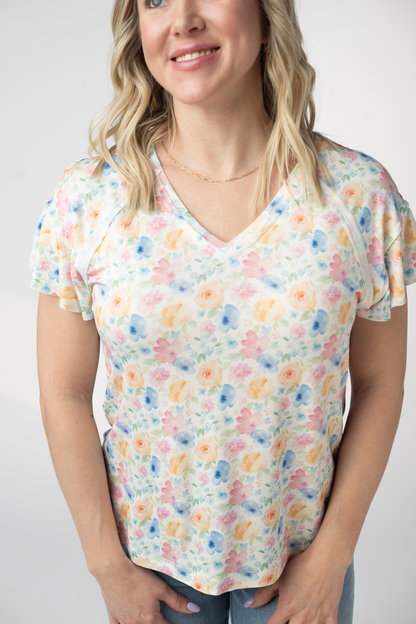 Michelle Mae Raelynn V-Neck Top - Petal Gardens