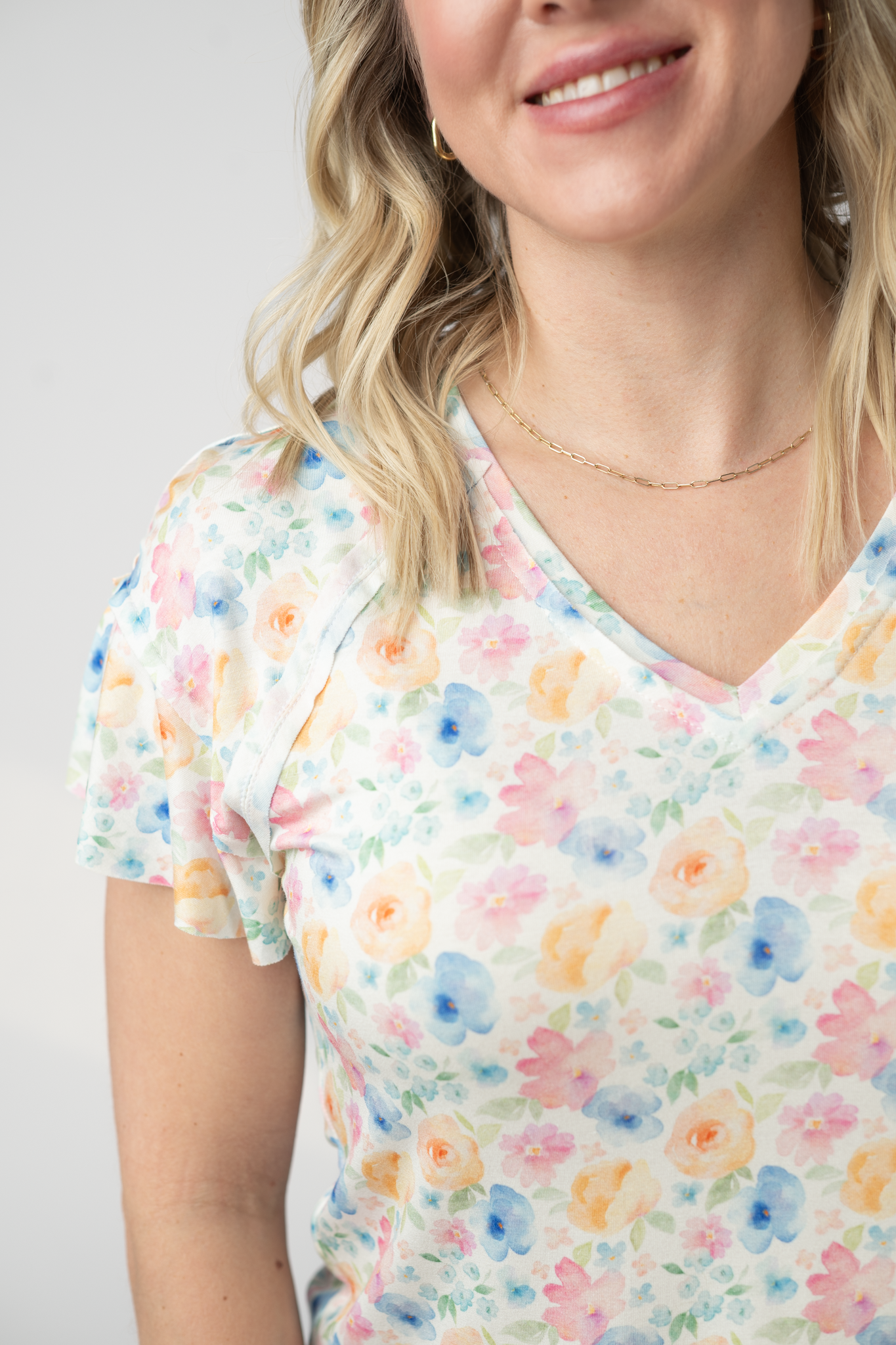 Michelle Mae Raelynn V-Neck Top - Petal Gardens