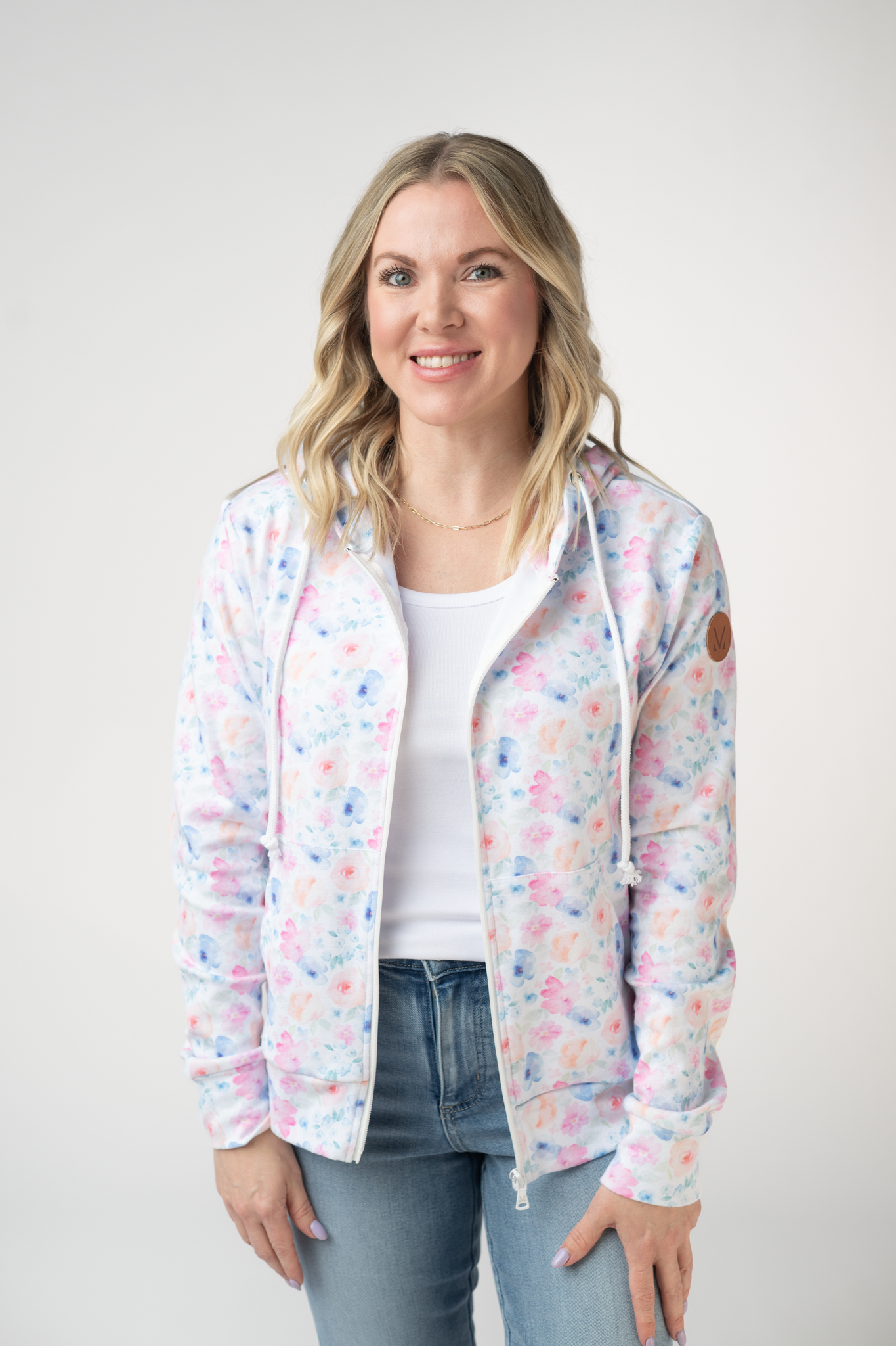 Michelle Mae Fullzip Hoodie - Petal Gardens