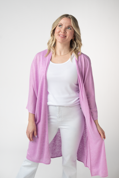 Michelle Mae Ellie Cover-Up Kimono - Lilac