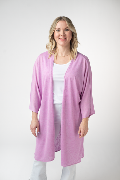Michelle Mae Ellie Cover-Up Kimono - Lilac
