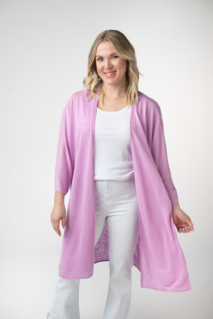 Michelle Mae Ellie Cover-Up Kimono - Lilac
