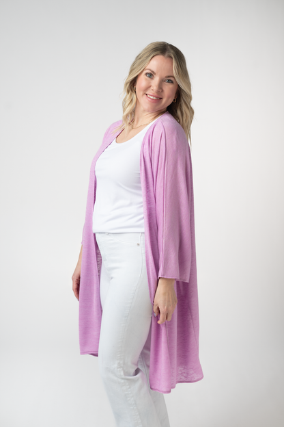 Michelle Mae Ellie Cover-Up Kimono - Lilac