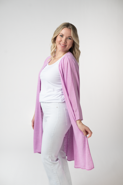 Michelle Mae Ellie Cover-Up Kimono - Lilac