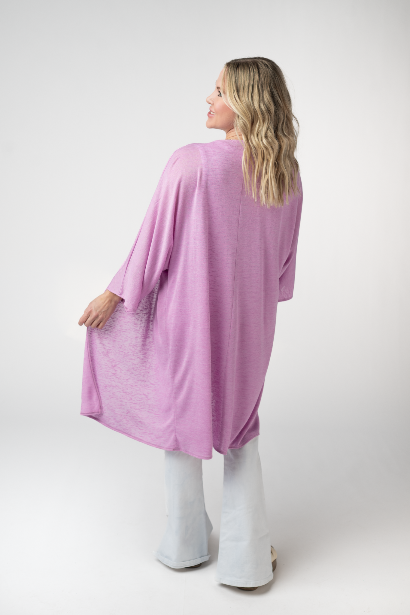 Michelle Mae Ellie Cover-Up Kimono - Lilac