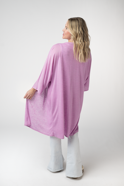 Michelle Mae Ellie Cover-Up Kimono - Lilac