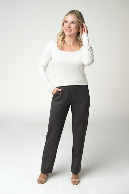 Michelle Mae Luxe Ankle Bottoms- Charcoal