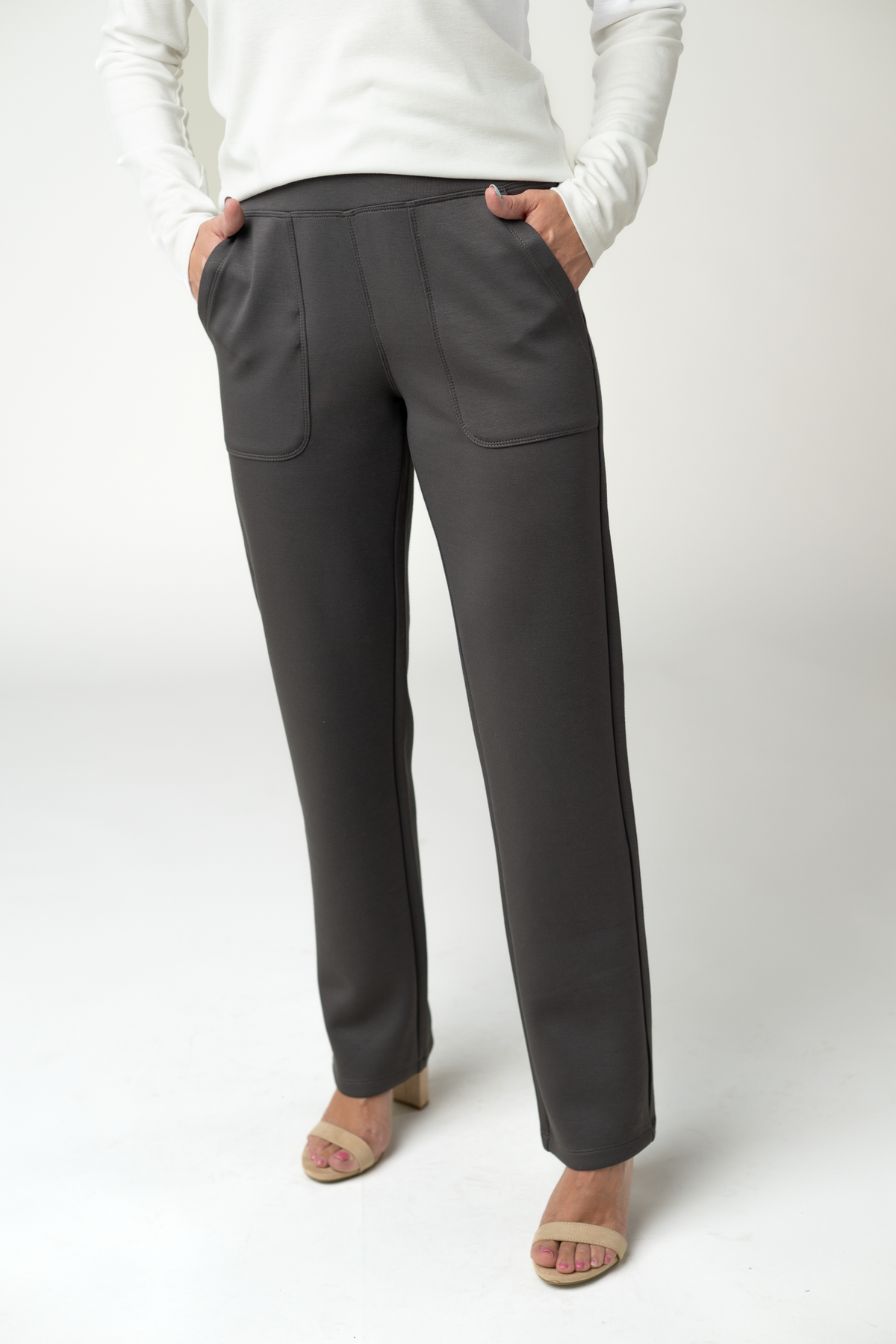Michelle Mae Luxe Ankle Bottoms- Charcoal