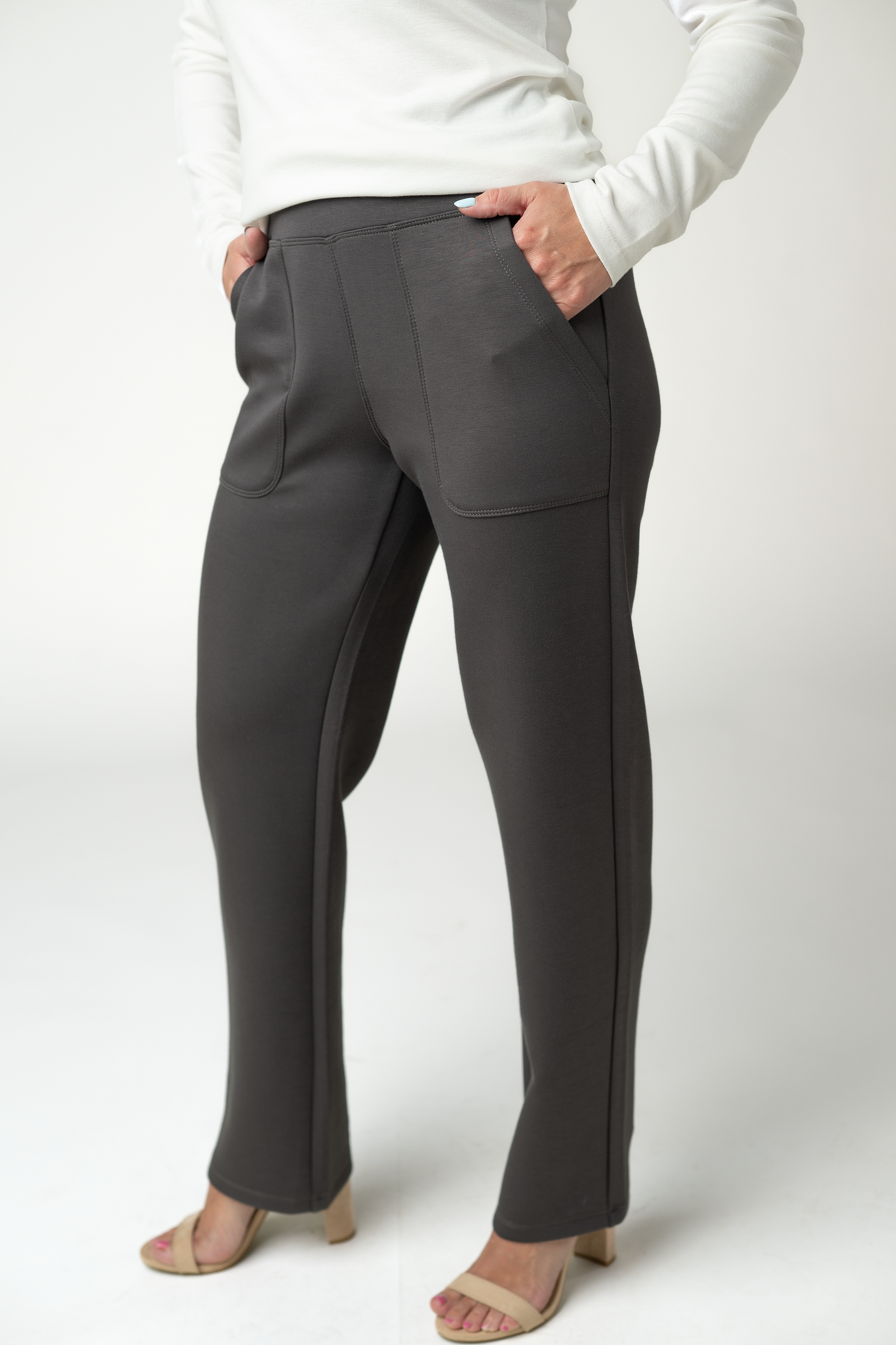 Michelle Mae Luxe Ankle Bottoms- Charcoal