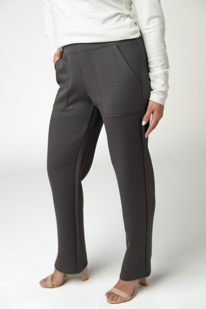 Michelle Mae Luxe Ankle Bottoms- Charcoal