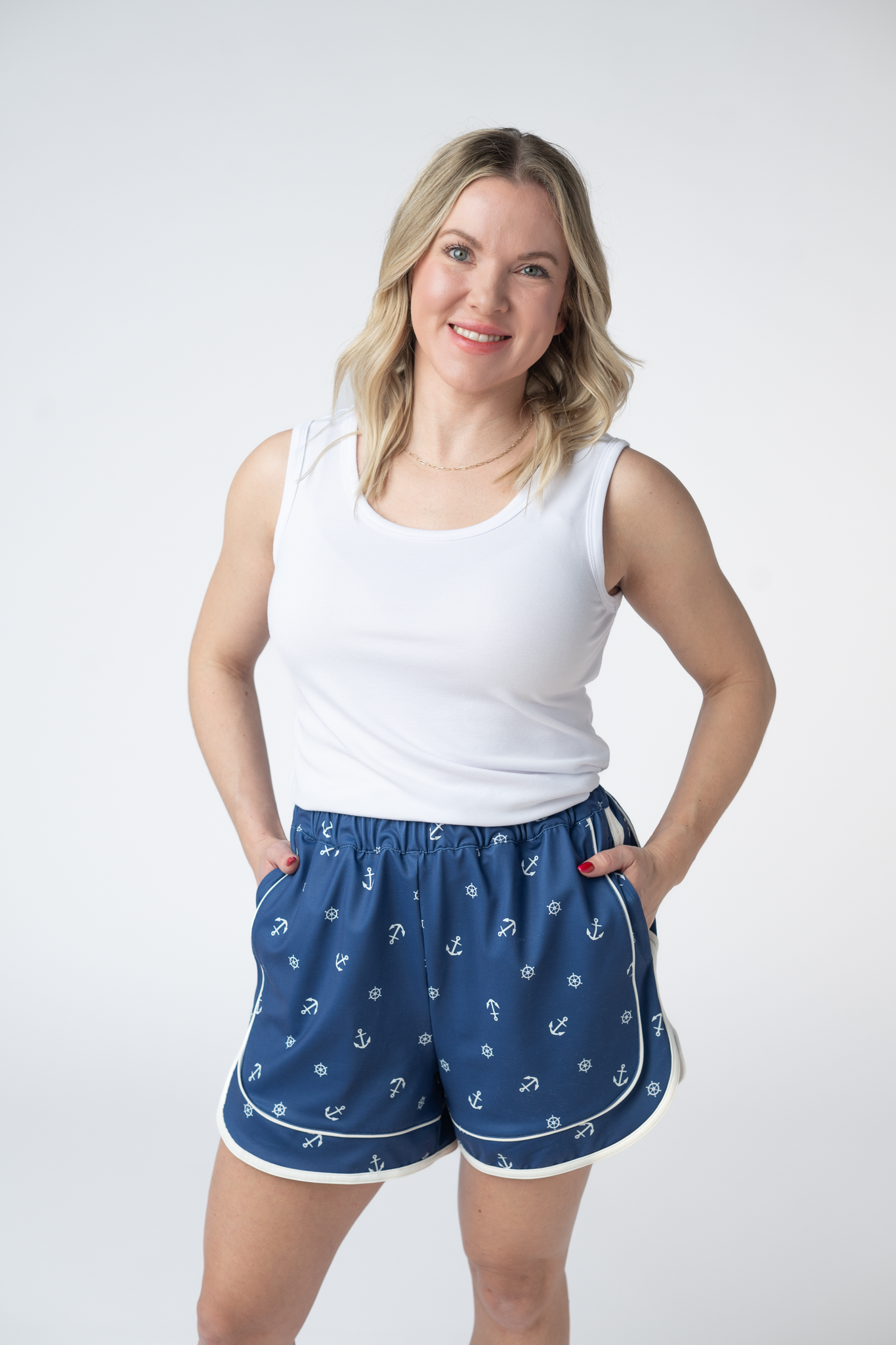 Michelle Mae Dolphin Shorts - Nautical Navy