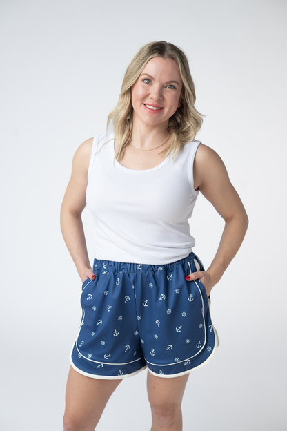Michelle Mae Dolphin Shorts - Nautical Navy