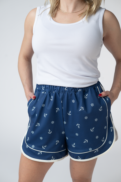 Michelle Mae Dolphin Shorts - Nautical Navy