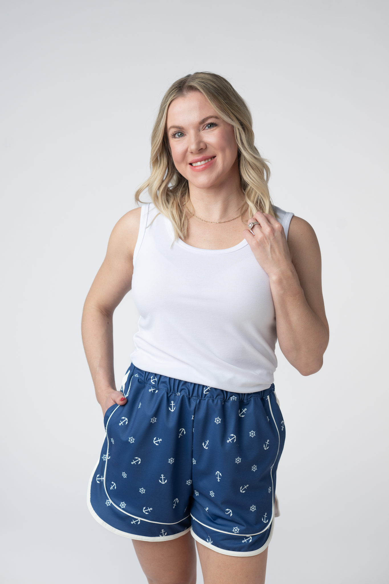 Michelle Mae Dolphin Shorts - Nautical Navy