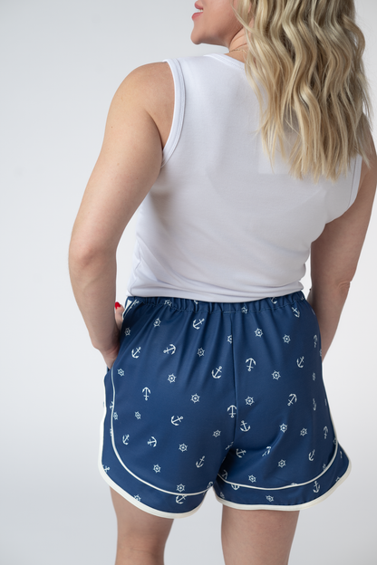 Michelle Mae Dolphin Shorts - Nautical Navy