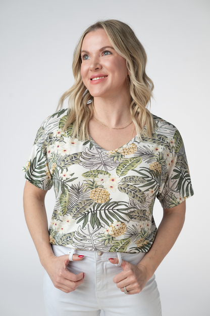 Michelle Mae Chloe Cozy Top - Pineapple Leaf