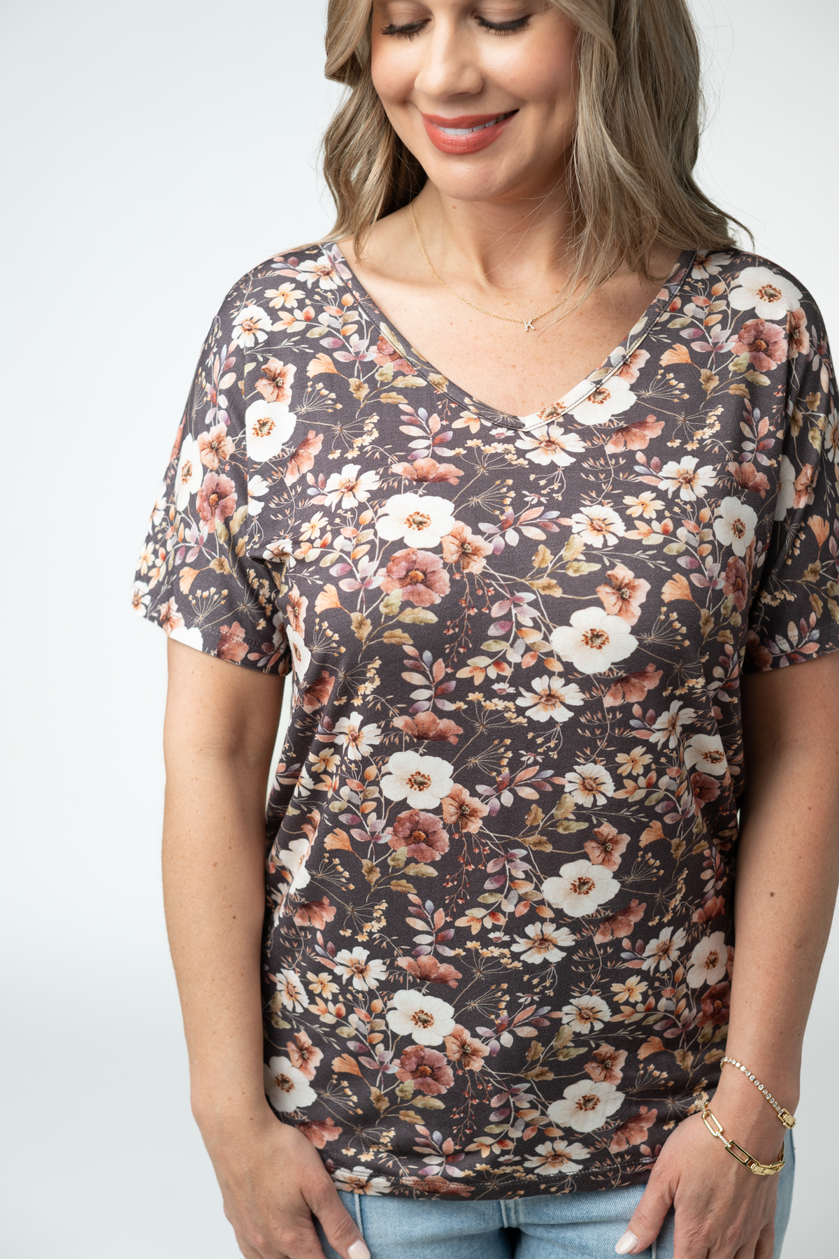 Michelle Mae Chloe Cozy Top - Blushwood Floral